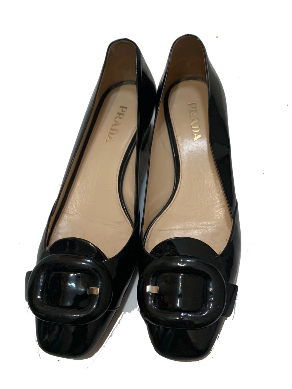 Prada Black Patent Leather Square-Toe shoes - Picture 2 of 7
